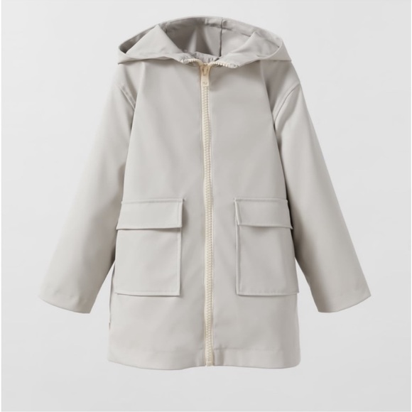 Zara Other - ZARA Girls Rubberized Raincoat size 13/14 NWT